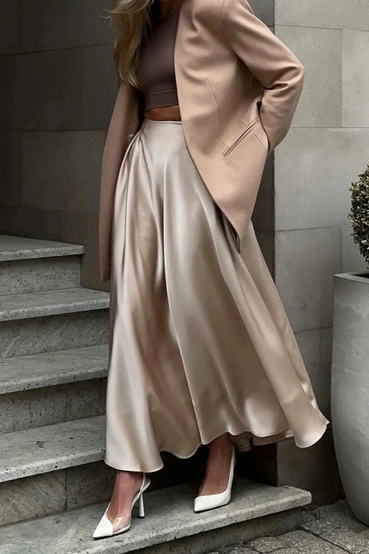 Women's Champagne Silk Satin Maxi Skirt – High-Waisted, Floor-Length, Elegant-80442-8343588b-0890-4c9a-a0f8-4c95ec3dc839