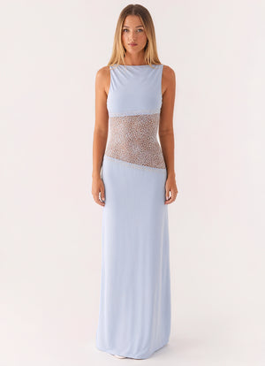 Women's Sleeveless Maxi Dress – Unique Lace Panel, Elegant Evening Wear-83478-81c6002d-fa81-4278-91ba-bebf65621347
