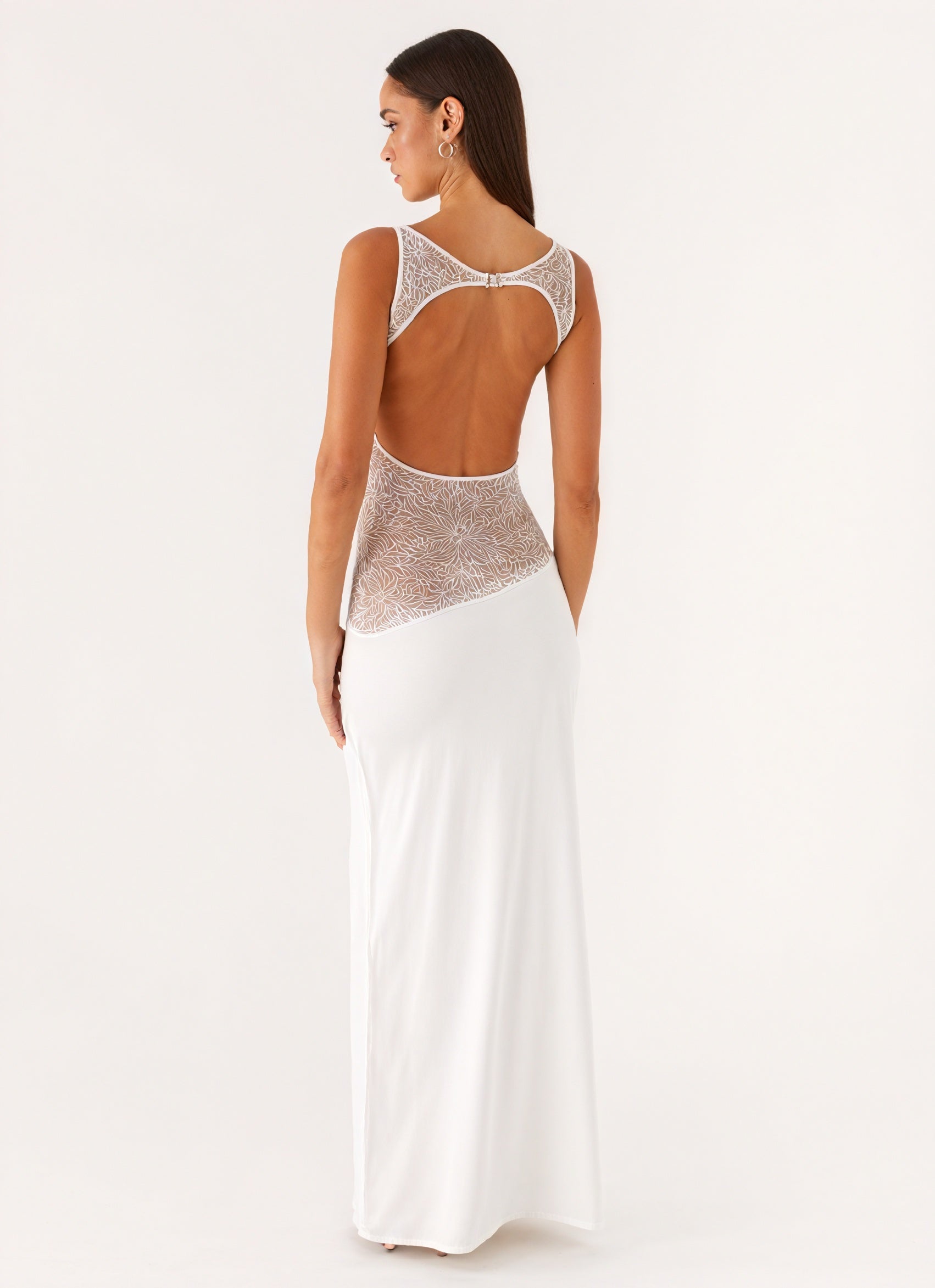 Women's Sleeveless Maxi Dress – Unique Lace Panel, Elegant Evening Wear-83478-30050fa9-1bf6-4871-b694-e25001f2c39e