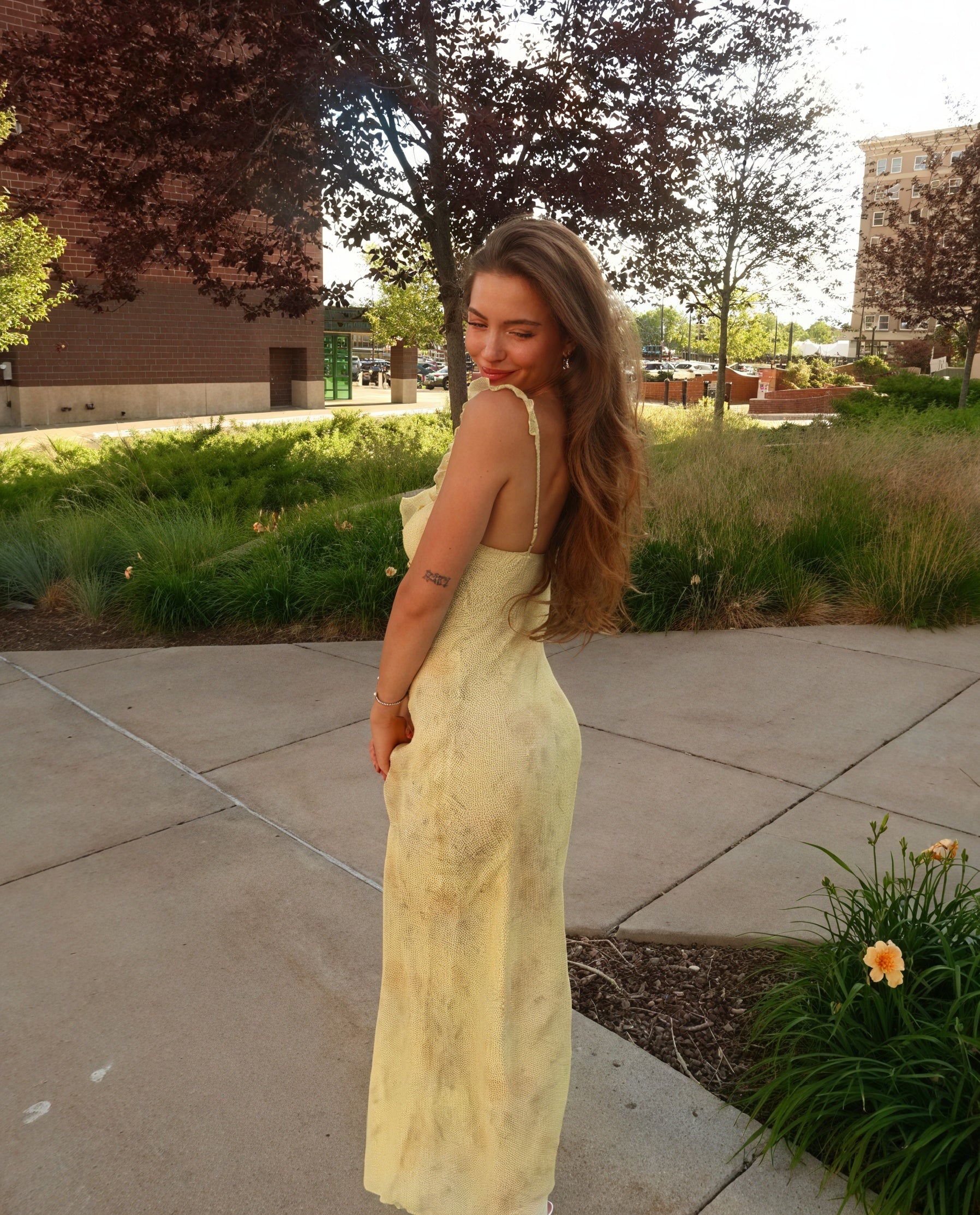 Women's Floral Ruffle Midi Dress – Spaghetti Strap, Lightweight Fabric-83695-bf752250-0e70-4994-8cc2-40ac845e77cf