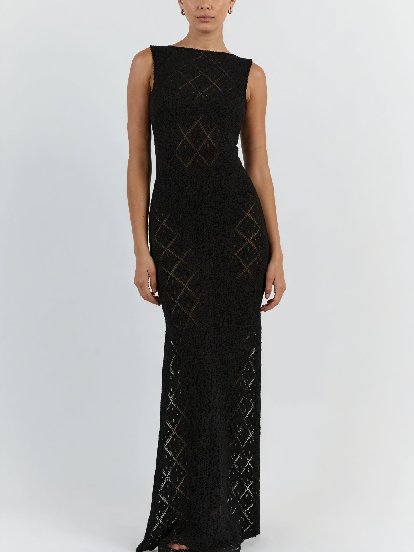 Women's Maxi Dress – Sleeveless Open Knit, Breathable Knit-83712-bc0766b8-941b-4d04-99ef-3a870b2138f8