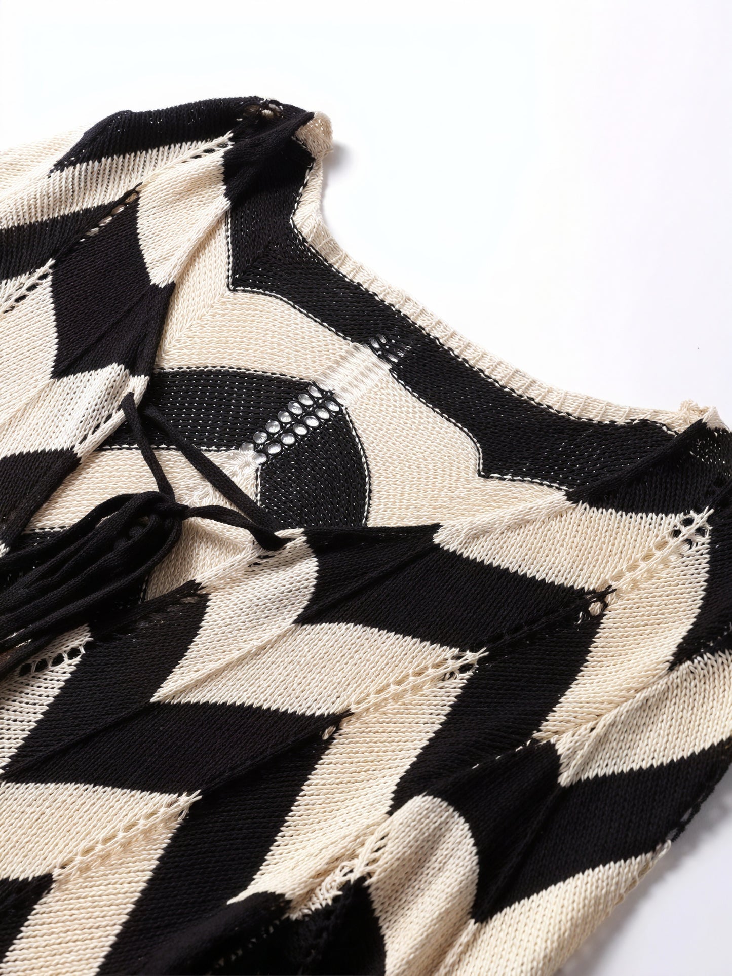 Women's Knit Dress – Chevron Pattern, Long Sleeve, Comfortable-83785-1f66fb26-1f63-4b3a-ade9-f6b36807cc72