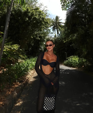 Women's Sheer Knit Maxi Dress – Long Sleeve, Lightweight Beach Cover-Up-83806-9e3185a4-ddf7-4b71-b48b-ec743360f594