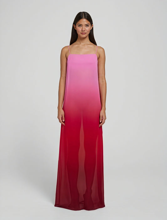 Women's Maxi Dress – Ombre Color, Sleeveless, Spaghetti Strap-83812-d63d2dce-925f-4ae6-b6a2-b1afad055bd3