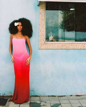 Women's Maxi Dress – Ombre Color, Sleeveless, Spaghetti Strap-83812-9c324957-8069-4a48-bb7b-5182fc8448ba