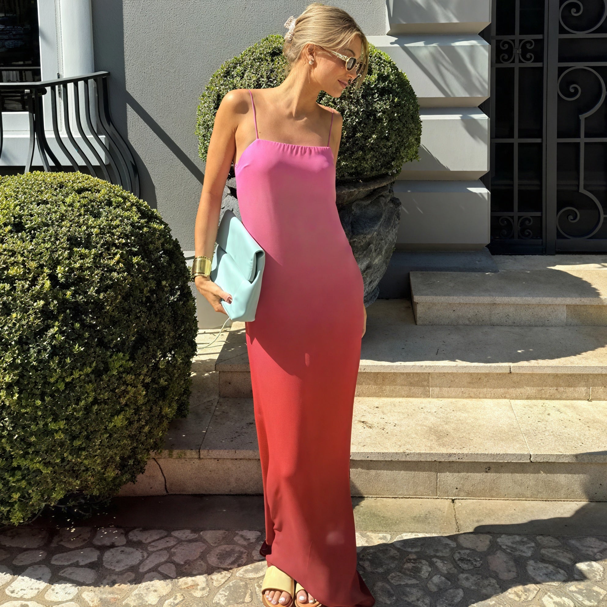 Women's Maxi Dress – Ombre Color, Sleeveless, Spaghetti Strap-83812-347688bc-c49d-4c35-9ed2-907afd8e3796