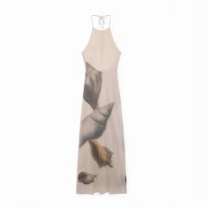 Women's Maxi Dress – Halter Neck, Unique Print, Lightweight Textured Fabric-83816-0ebf7eaa-50c6-484e-b409-a39e3a5a7553