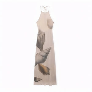 Women's Maxi Dress – Halter Neck, Unique Print, Lightweight Textured Fabric-83816-c6fd10d8-1d1c-4919-aebf-cd88767b6090
