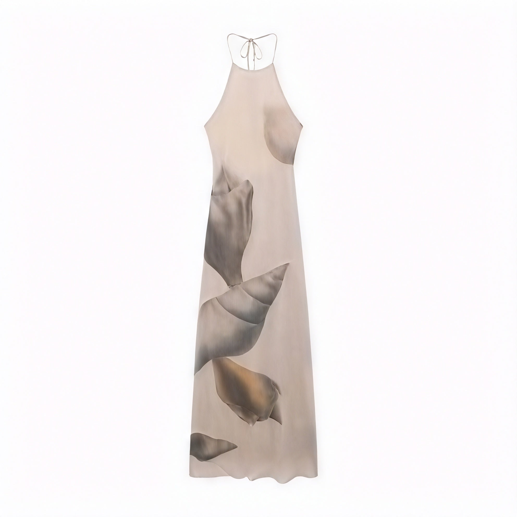Women's Maxi Dress – Halter Neck, Unique Print, Lightweight Textured Fabric-83816-c6fd10d8-1d1c-4919-aebf-cd88767b6090