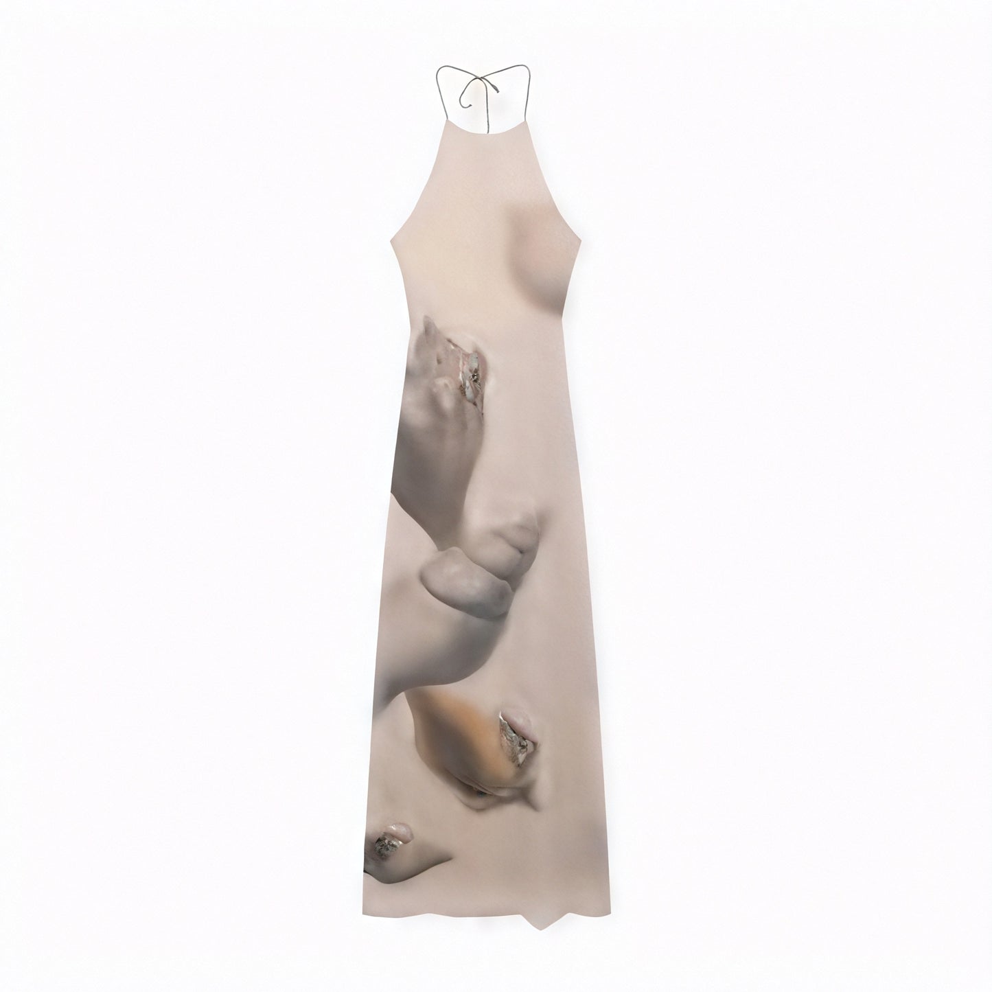 Women's Maxi Dress – Halter Neck, Unique Print, Lightweight Textured Fabric-83816-2245765d-8d8f-4d4e-a3d0-03e36bb86a75