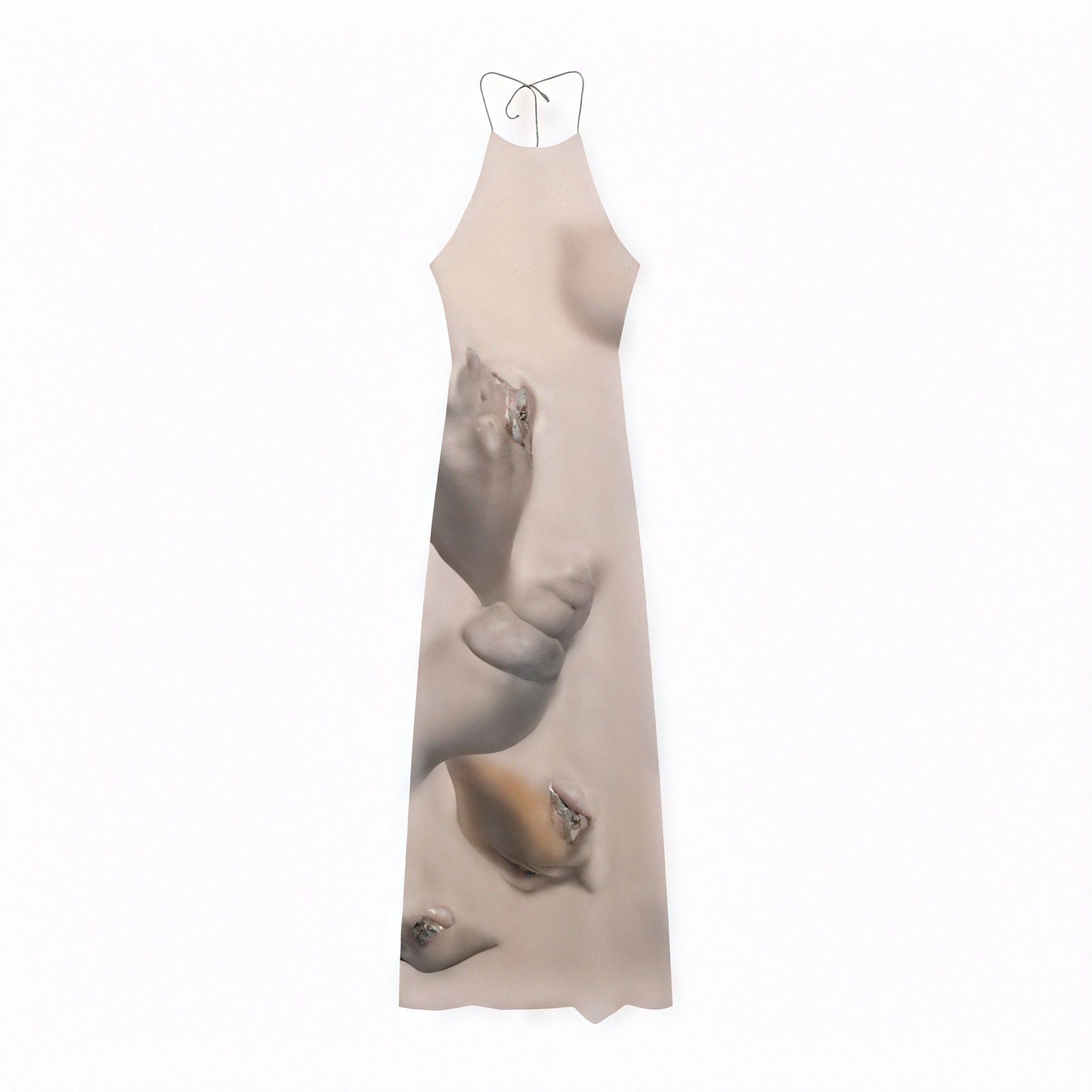 Women's Maxi Dress – Halter Neck, Unique Print, Lightweight Textured Fabric-83816-2245765d-8d8f-4d4e-a3d0-03e36bb86a75