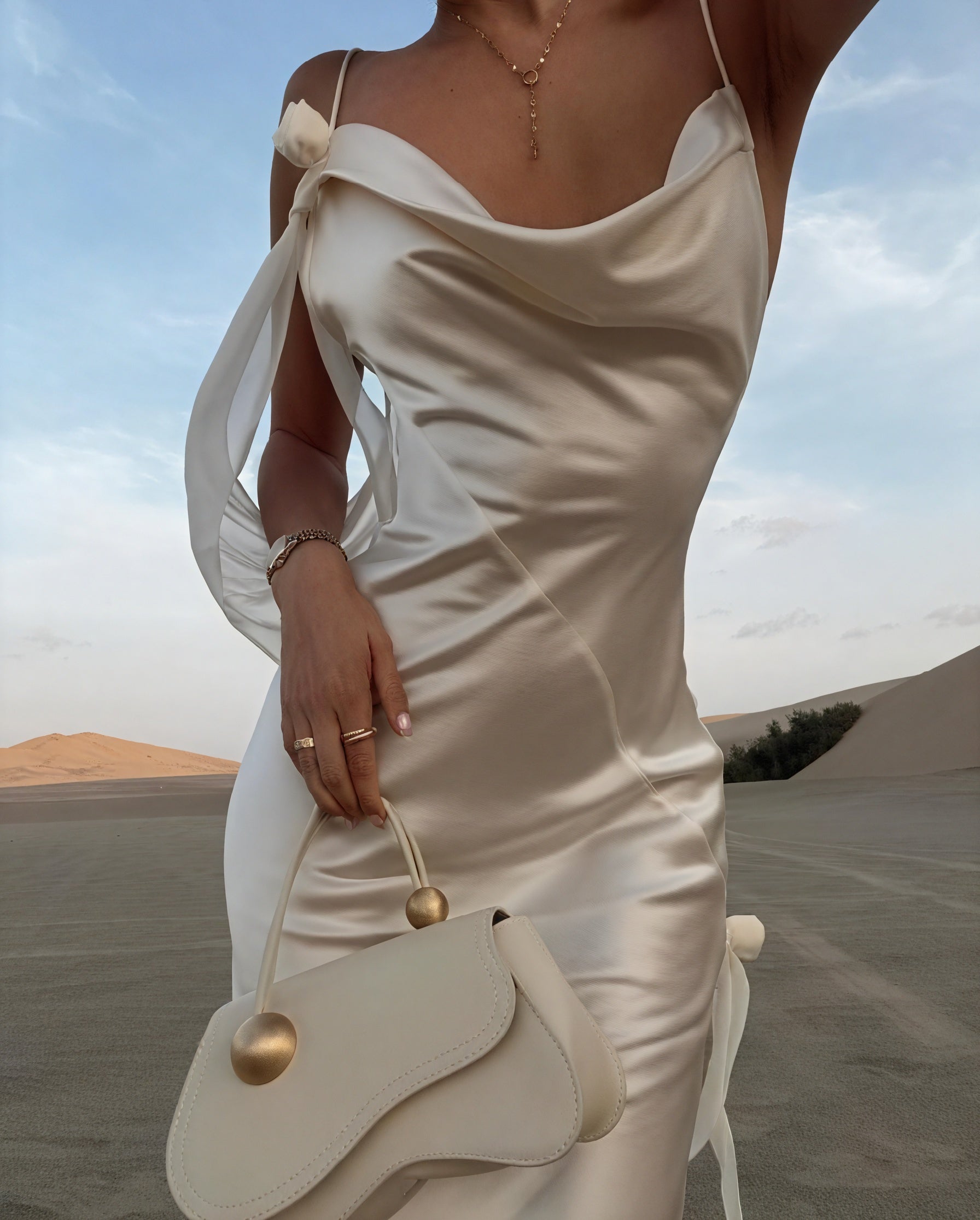 Women's Satin Cowl Neck Maxi Dress, Floor Length, Delicate Spaghetti Straps-83831-8a96ab4d-4552-48b9-878d-c9759d2be7fe