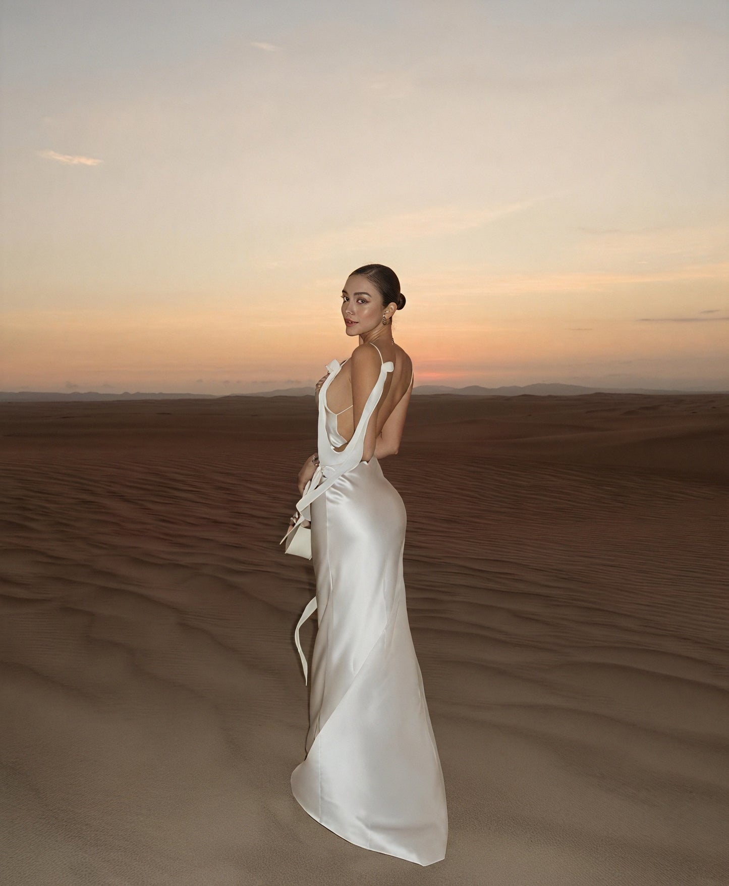 Women's Satin Cowl Neck Maxi Dress, Floor Length, Delicate Spaghetti Straps-83831-0c573a94-b173-4b56-b78e-cddd8e619a1d