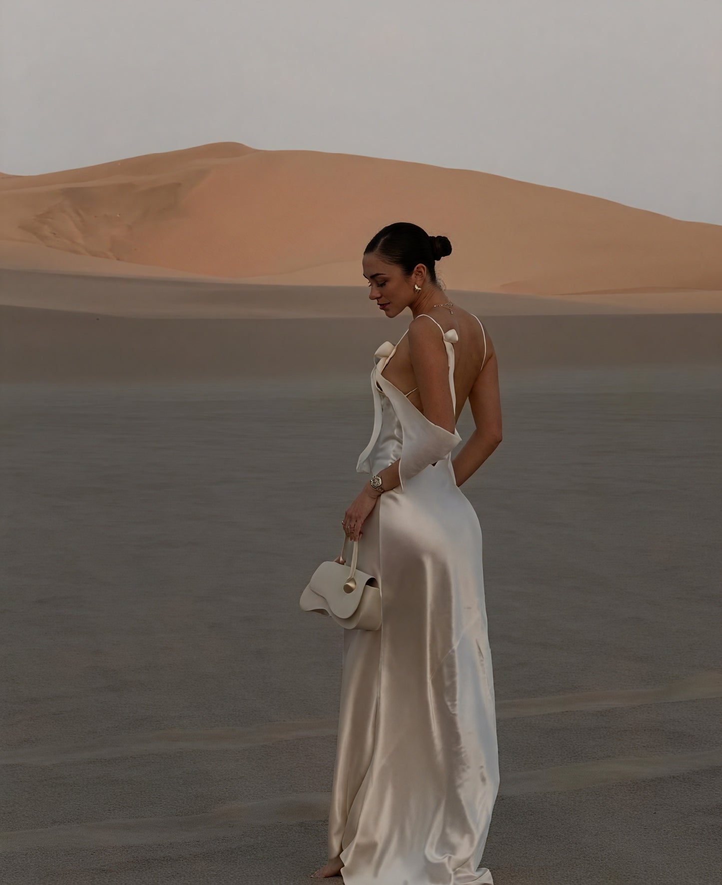 Women's Satin Cowl Neck Maxi Dress, Floor Length, Delicate Spaghetti Straps-83831-2e25bf7c-8956-4e31-b06a-eb7f0e81bd3c
