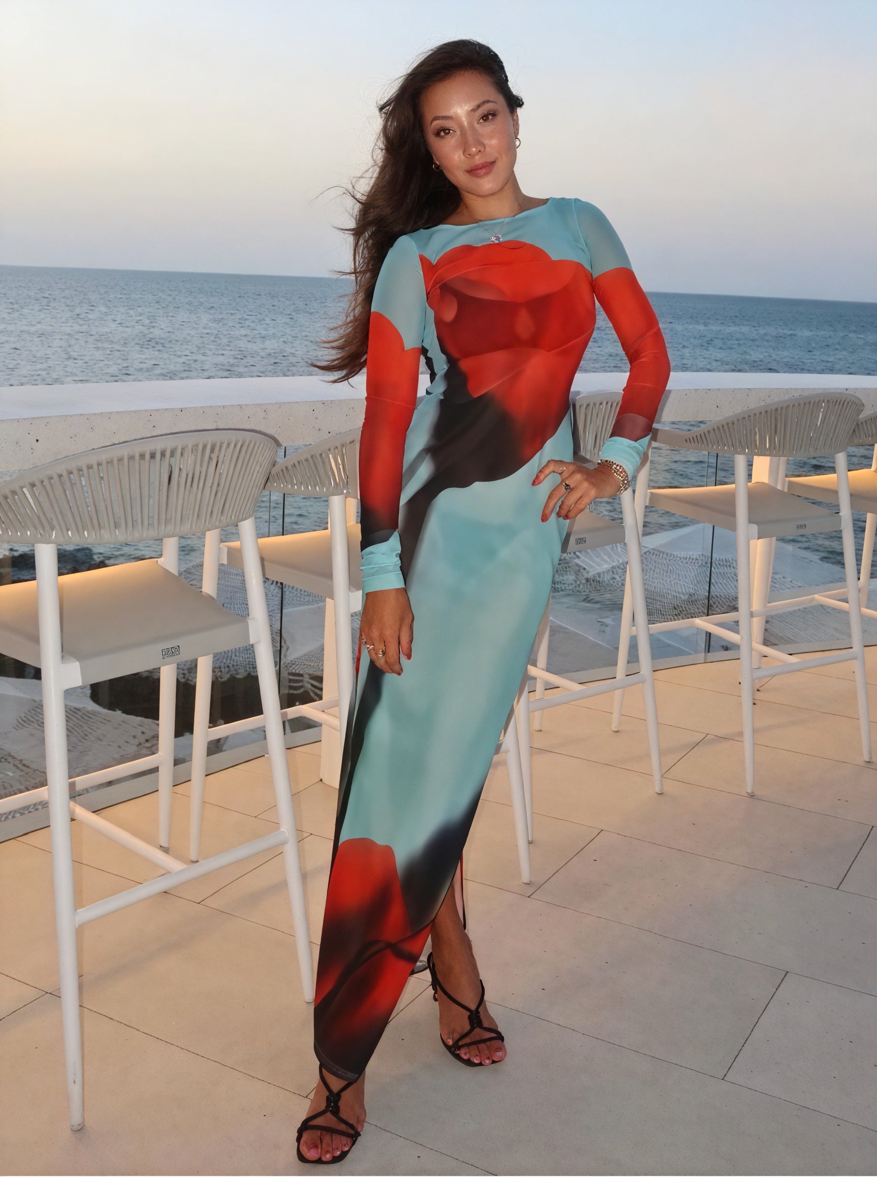 Women's Long-Sleeve Maxi Dress – Colorful Printed Floor-Length Design-83850-cdb7dd40-8440-440f-b787-fed3dad92203