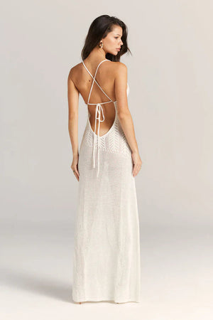 Women's Knit Maxi Dress – Floral Cutout, Spaghetti Strap-83282-85832d85-c0a0-459f-acbe-70566616ec45