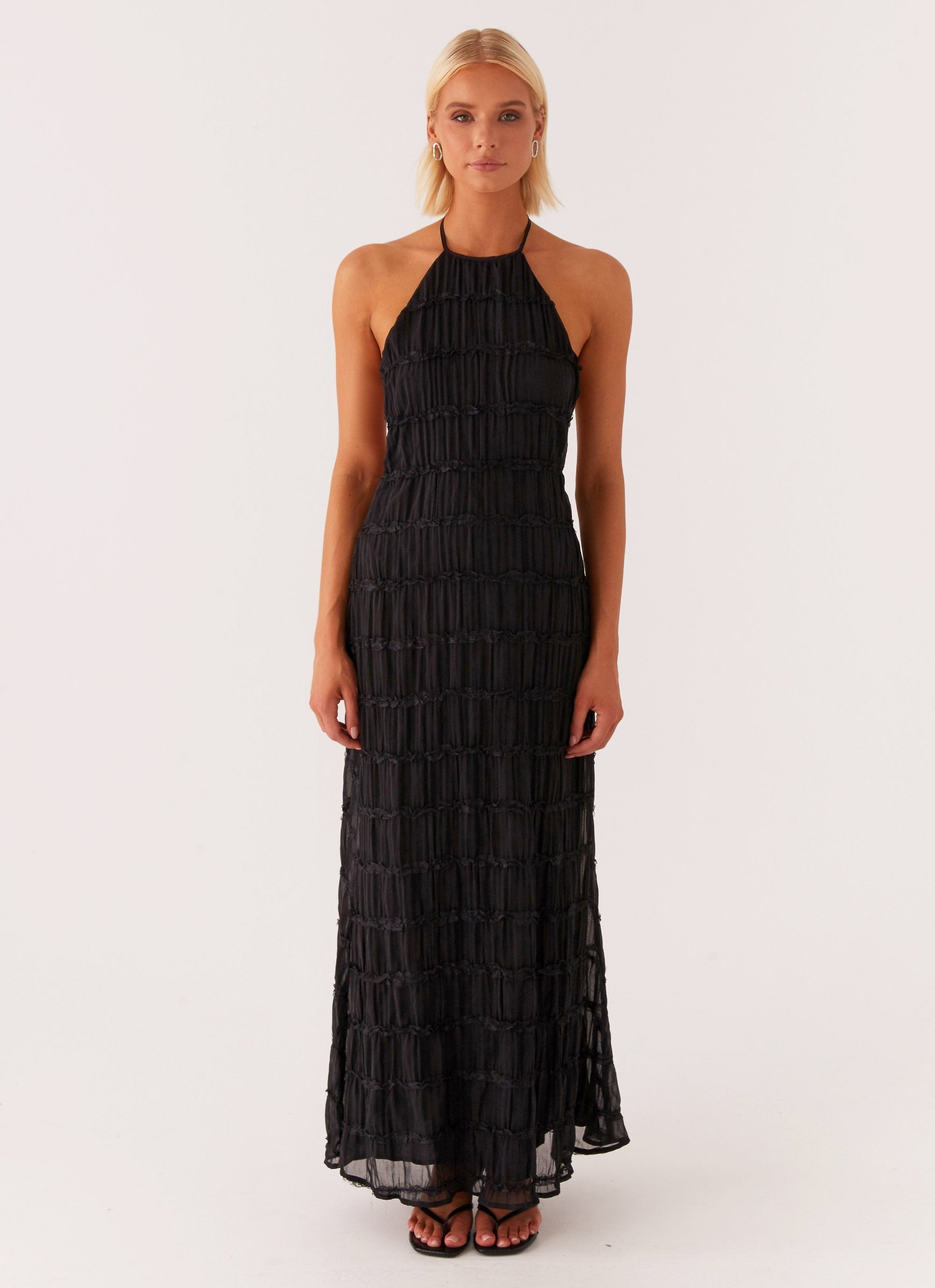 Women's Maxi Dress – Textured Halter Neck-83499-8dd34d77-feea-47a2-9a3c-90e1ed920d30