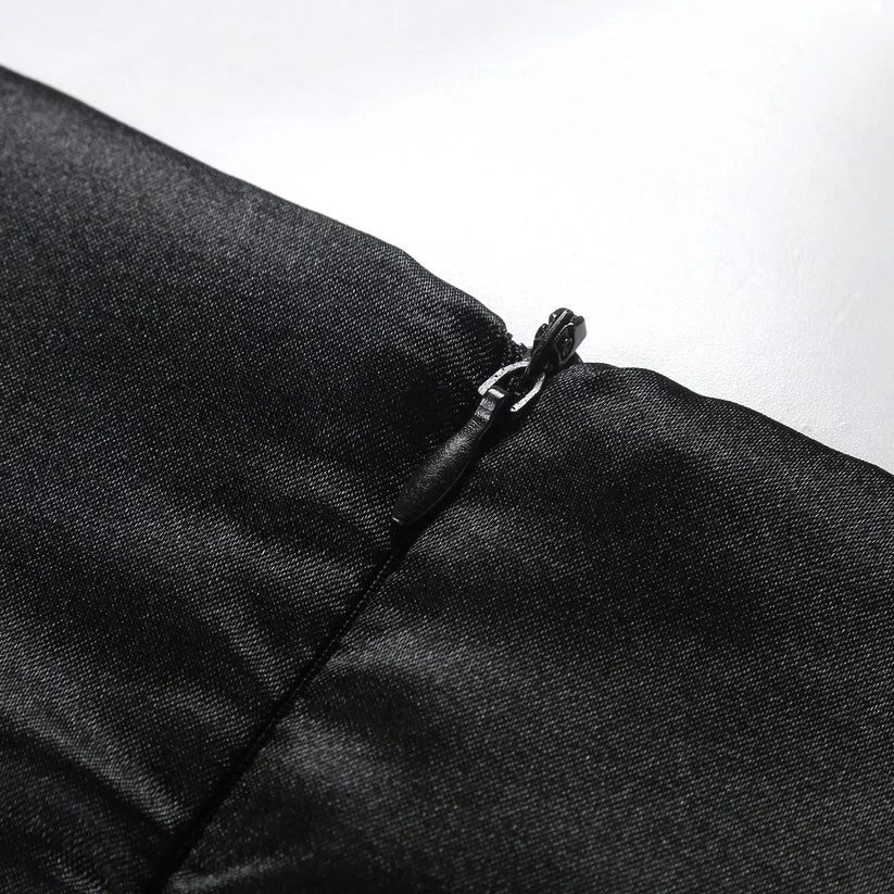 Women's Gradient Gown – Black to Cream Silk Chiffon Layered High Neck Sleeveless-67667-a2b200e3-1b68-46d2-82c7-2feb28afb679