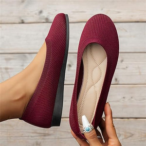 Women's Knit Ballet Flats – Cushioned Slip-On, Lightweight, Rounded Toe-67659-a7ea497c-f44f-4a73-ab20-b93fad878cfd
