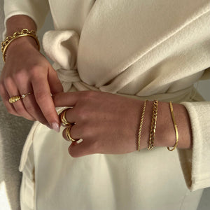 Women's Bracelet – Gold/Silver Twisted Rope, Adjustable, Lightweight Minimalist Style-76325-b0410d4b-2438-4c48-b2c7-b6276039f3f1