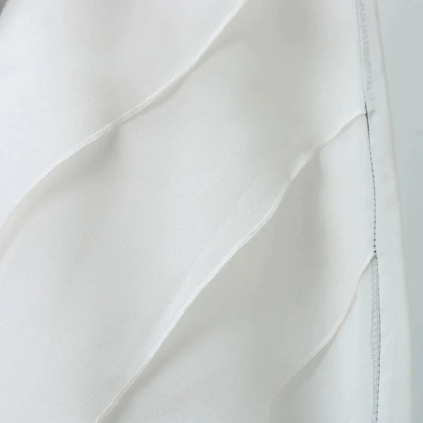 Women's Gradient Gown – Black to Cream Silk Chiffon Layered High Neck Sleeveless-67667-c240ac1b-ed9d-4fa8-aec0-61828d03cbf3