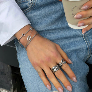 Women's Bracelet – Gold/Silver Twisted Rope, Adjustable, Lightweight Minimalist Style-76325-c633e68e-f142-44d8-8201-ac36e29193dd