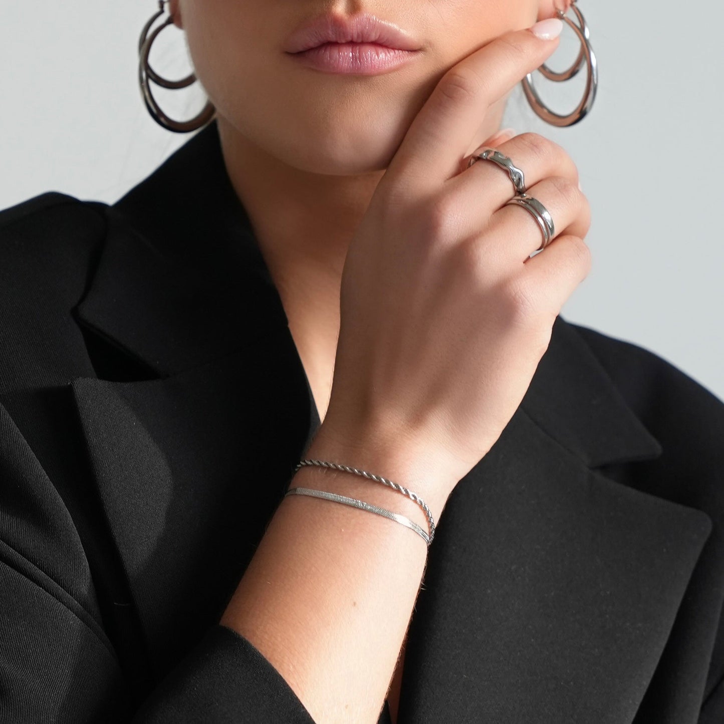 Women's Bracelet – Gold/Silver Twisted Rope, Adjustable, Lightweight Minimalist Style-76325-e9c024b1-aa55-417b-8ed7-ec6acab4be52