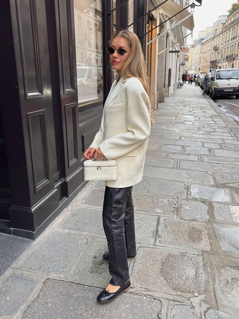 Women's Structured Leather Handbag – Top Handle, Detachable Strap, Padlock Detail, Black-77181-eb79cdbb-bbd1-4a0a-b04d-db1e2124a949