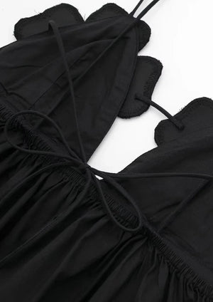 Women's Halter Top – Floral Rhinestone Embellished, Ruffled Peplum, Satin-77127-eb869695-9cf2-4276-8a53-5c3c03355154