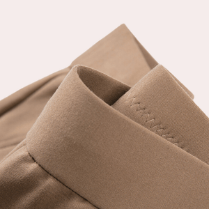 Women's Beige High-Waisted Tailored Straight-Leg Trousers with Stretch Fabric-67649-f60d53a5-8e21-4a7a-960a-da0afb35776f